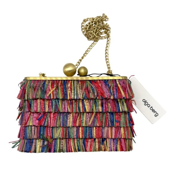 Olga Berg Carlita Carnivale Clutch NWT - Picture 3 of 9